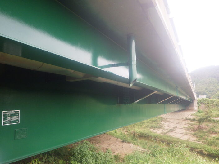 鋼塗装工事：亀ヶ崎橋橋梁補修工事